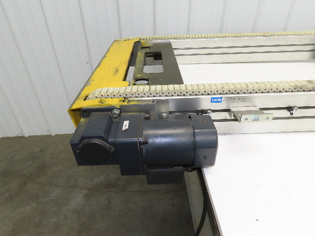 NKE CSB89A-PS-500-1255-180-90W-3 Plastic Chain Conveyor 2-Row 220V 3PH 20"x55"