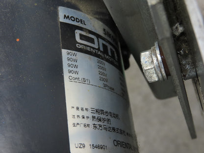 NKE CSB89A-PS-500-1255-180-90W-3 Plastic Chain Conveyor 2-Row 220V 3PH 20"x55"