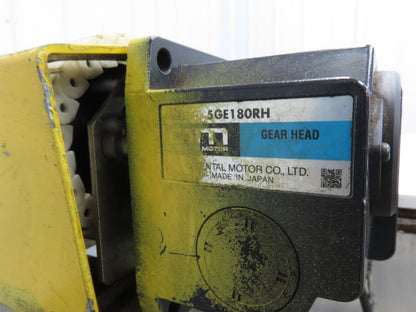 NKE CSB89A-PS-500-1255-180-90W-3 Plastic Chain Conveyor 2-Row 220V 3PH 20"x55"