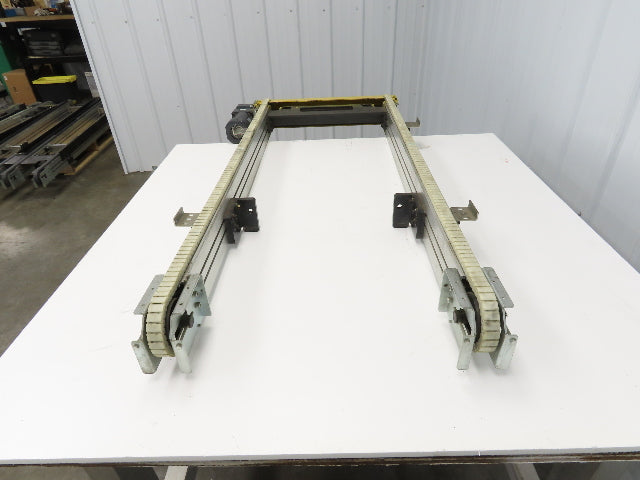 NKE CSB89A-PS-500-1255-180-90W-3 Plastic Chain Conveyor 2-Row 220V 3PH 20"x55"