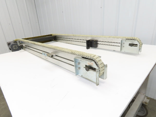NKE CSB89A-PS-500-1255-180-90W-3 Plastic Chain Conveyor 2-Row 220V 3PH 20"x55"