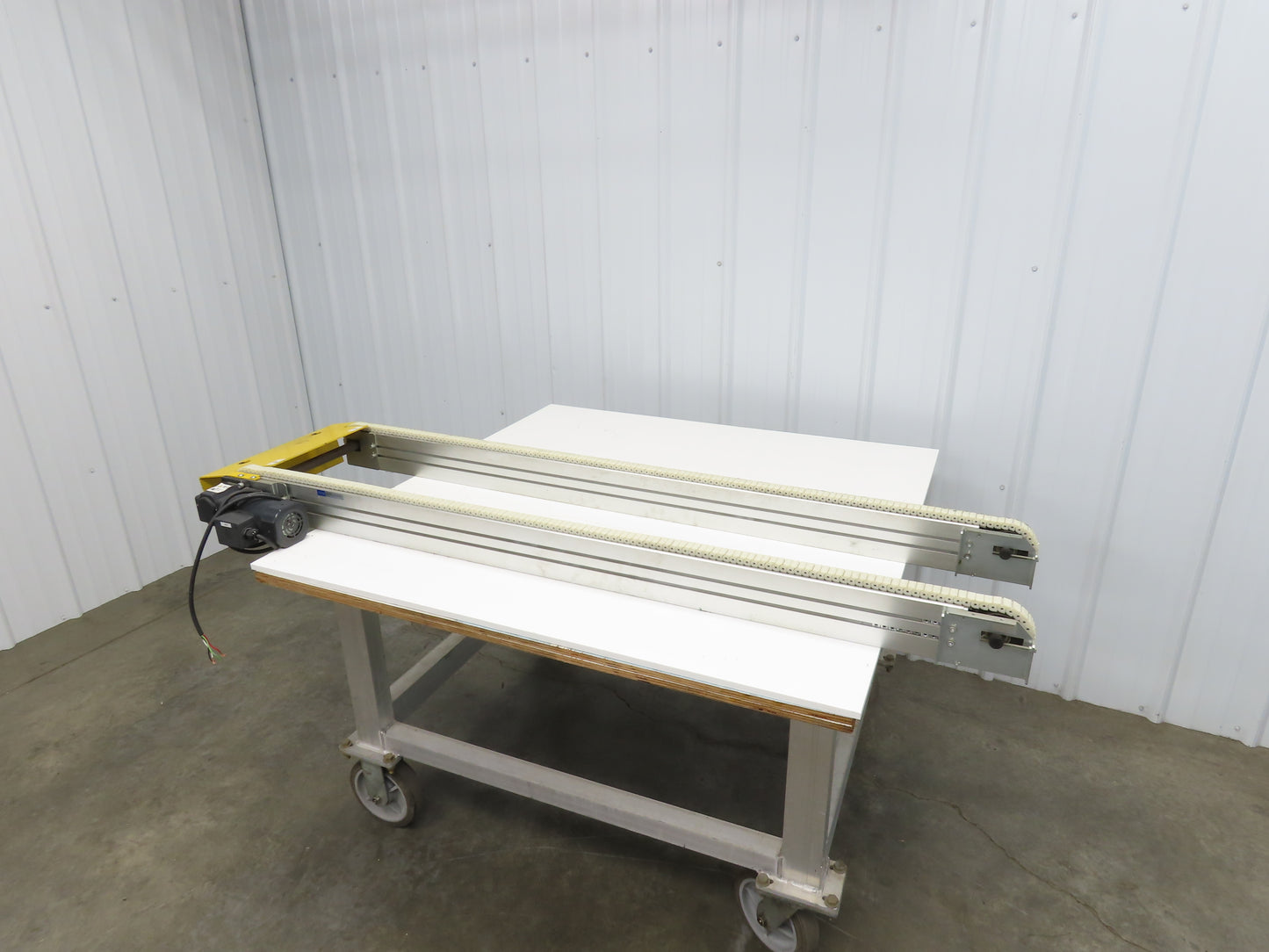 NKE CSB89A-PS-350-1600-100-90W-3 Plastic Chain Conveyor 2-Row 220V 3PH 15"x70"