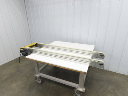 NKE CSB89A-PS-350-1600-100-90W-3 Plastic Chain Conveyor 2-Row 220V 3PH 15"x70"