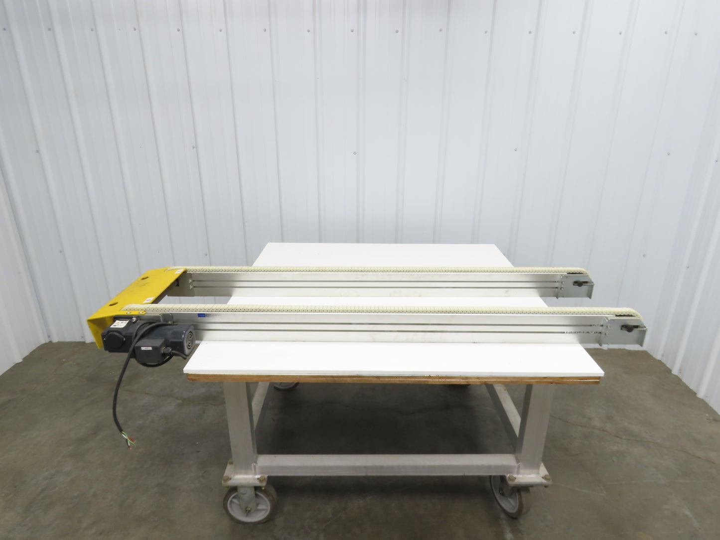 NKE CSB89A-PS-350-1600-100-90W-3 Plastic Chain Conveyor 2-Row 220V 3PH 15"x70"