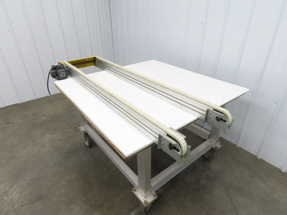 NKE CSB89A-PS-350-1600-100-90W-3 Plastic Chain Conveyor 2-Row 220V 3PH 15"x70"