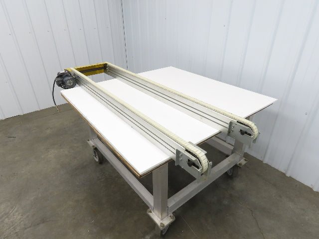 NKE CSB89A-PS-350-1600-100-90W-3 Plastic Chain Conveyor 2-Row 220V 3PH 15"x70"