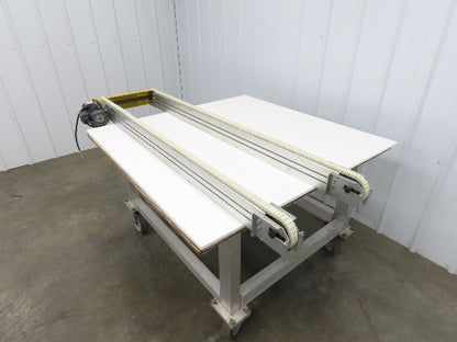 NKE CSB89A-PS-350-1600-100-90W-3 Plastic Chain Conveyor 2-Row 220V 3PH 15"x70"