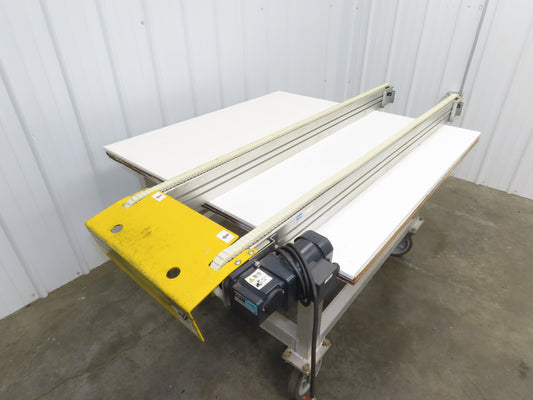 NKE CSB89A-PS-350-1600-100-90W-3 Plastic Chain Conveyor 2-Row 220V 3PH 15"x70"