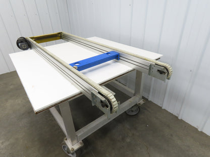 NKE CSB89A-PS-500-1740-180-90W-3 Plastic Chain Conveyor 2-Row 220V 3PH 20"x74"
