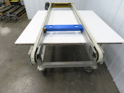 NKE CSB89A-PS-500-1740-180-90W-3 Plastic Chain Conveyor 2-Row 220V 3PH 20"x74"