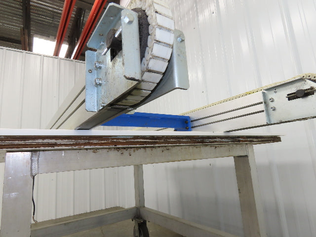 NKE CSB89A-PS-500-1740-180-90W-3 Plastic Chain Conveyor 2-Row 220V 3PH 20"x74"