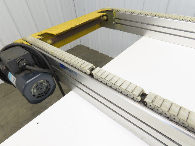 NKE CSB89A-PS-500-1740-180-90W-3 Plastic Chain Conveyor 2-Row 220V 3PH 20"x74"