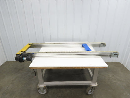 NKE CSB89A-PS-500-1740-180-90W-3 Plastic Chain Conveyor 2-Row 220V 3PH 20"x74"