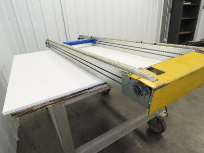 NKE CSB89A-PS-500-1740-180-90W-3 Plastic Chain Conveyor 2-Row 220V 3PH 20"x74"
