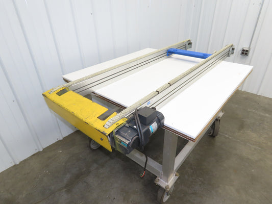 NKE CSB89A-PS-500-1740-180-90W-3 Plastic Chain Conveyor 2-Row 220V 3PH 20"x74"