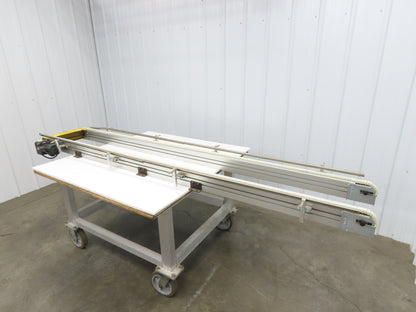 NKE CSB89A-PS-350-2500-100-90W-3 Plastic Chain Conveyor 2-Row 15"x103" 220V 3PH