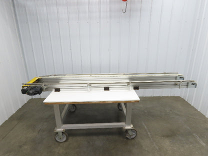 NKE CSB89A-PS-350-2500-100-90W-3 Plastic Chain Conveyor 2-Row 15"x103" 220V 3PH