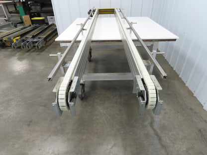 NKE CSB89A-PS-350-2500-100-90W-3 Plastic Chain Conveyor 2-Row 15"x103" 220V 3PH