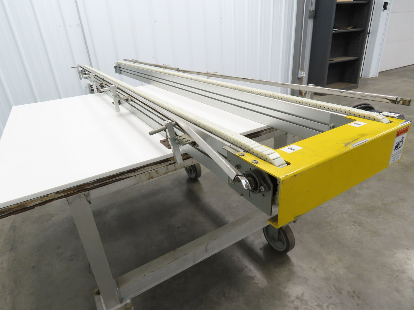 NKE CSB89A-PS-350-2500-100-90W-3 Plastic Chain Conveyor 2-Row 15"x103" 220V 3PH