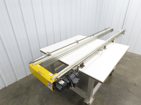 NKE CSB89A-PS-350-2500-100-90W-3 Plastic Chain Conveyor 2-Row 15"x103" 220V 3PH