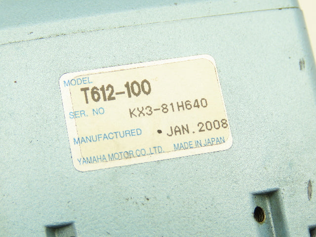 Yamaha T612-100 Servo Linear Actuator 100mm Travel Encoder Ballscrew