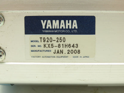 Yamaha T920-250 Servo Linear Actuator 250mm Travel Encoder Ballscrew