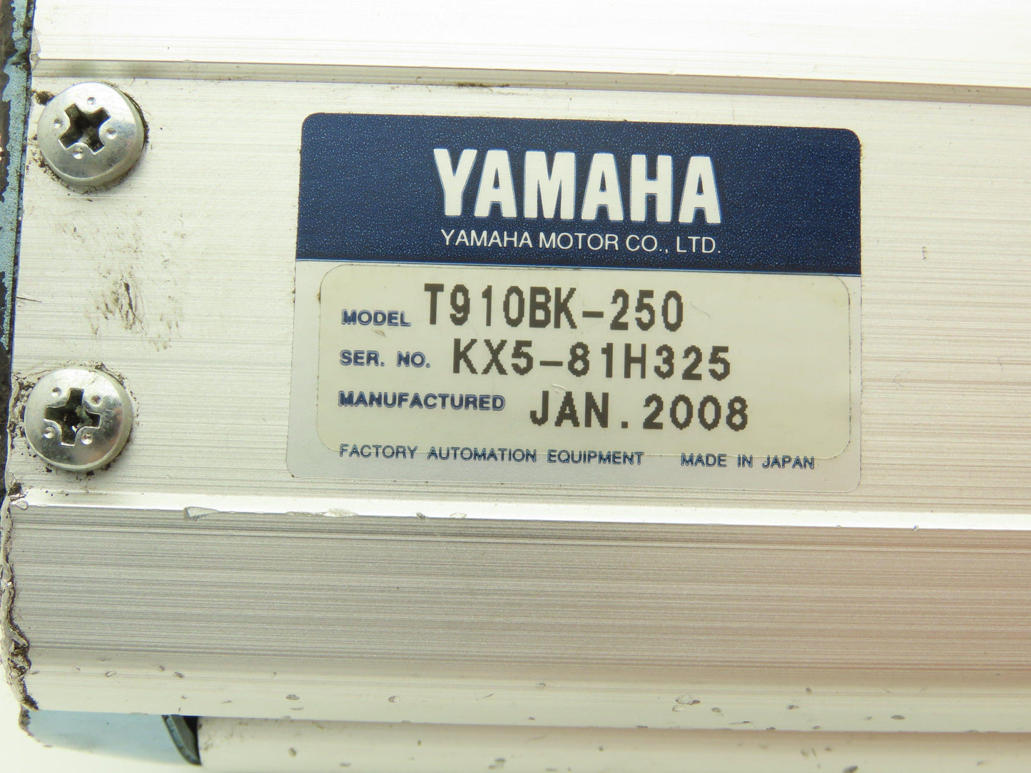 Yamaha T910BK-250 Servo Linear Actuator 250mm Travel Encoder Ballscrew
