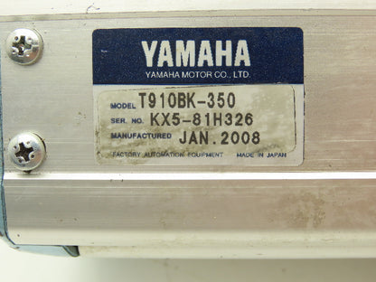 Yamaha T910BK-350 Robot Servo Linear Actuator 350mm Travel Encoder Ballscrew
