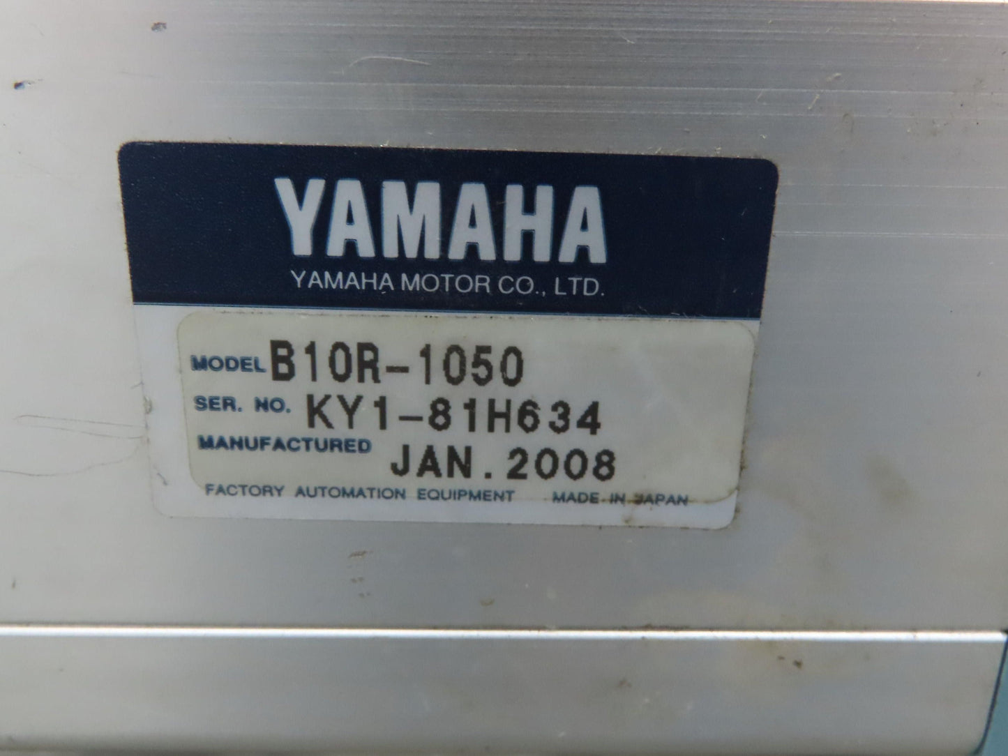 Yamaha B10R-1050 Robot Servo Linear Actuator 1050mm Travel Encoder Belt