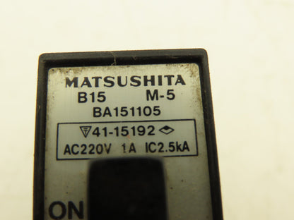 Matsushita 41-15192 B-12 M-5 Circuit Breakers 220VAC 1A 2A 5A Mixed Lot of 8