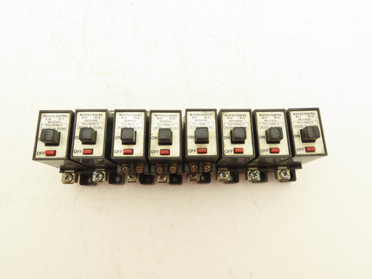 Matsushita 41-15192 B-12 M-5 Circuit Breakers 220VAC 1A 2A 5A Mixed Lot of 8
