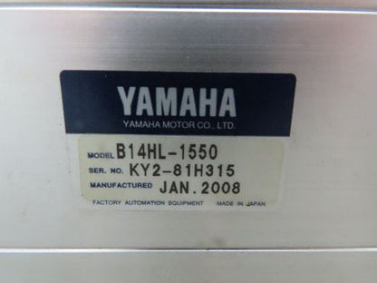 Yamaha B14HL-1550 Robot Servo Linear Actuator 1550mm Travel Encoder Belt