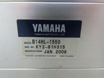 Yamaha B14HL-1550 Robot Servo Linear Actuator 1550mm Travel Encoder Belt