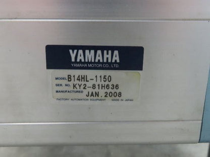 Yamaha B14HL-1150 Robot Servo Linear Actuator 1150mm Travel Encoder Belt