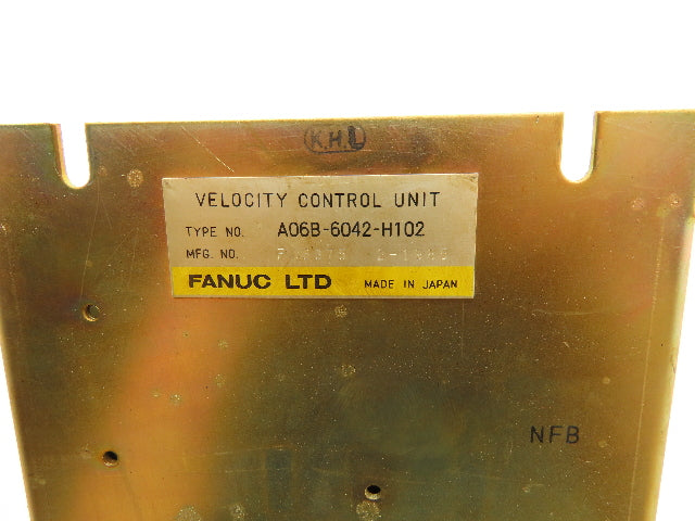 Fanuc A06B-6042-H102 CNC DC Servo Amplifier Drive Velocity Control Unit