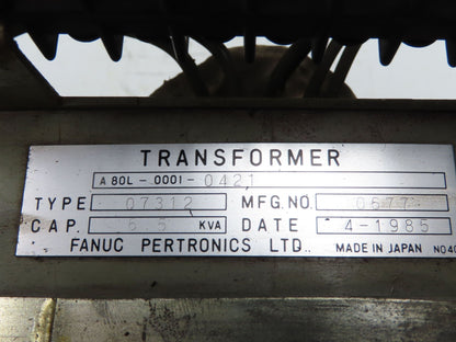 Fanuc A80L-0001-0421 Transformer 6.5kVA 200-550V Input 185/18V Output
