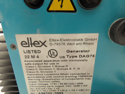 Eltex DAG75 High Voltage Generator Power Supply 115V Input DC Output