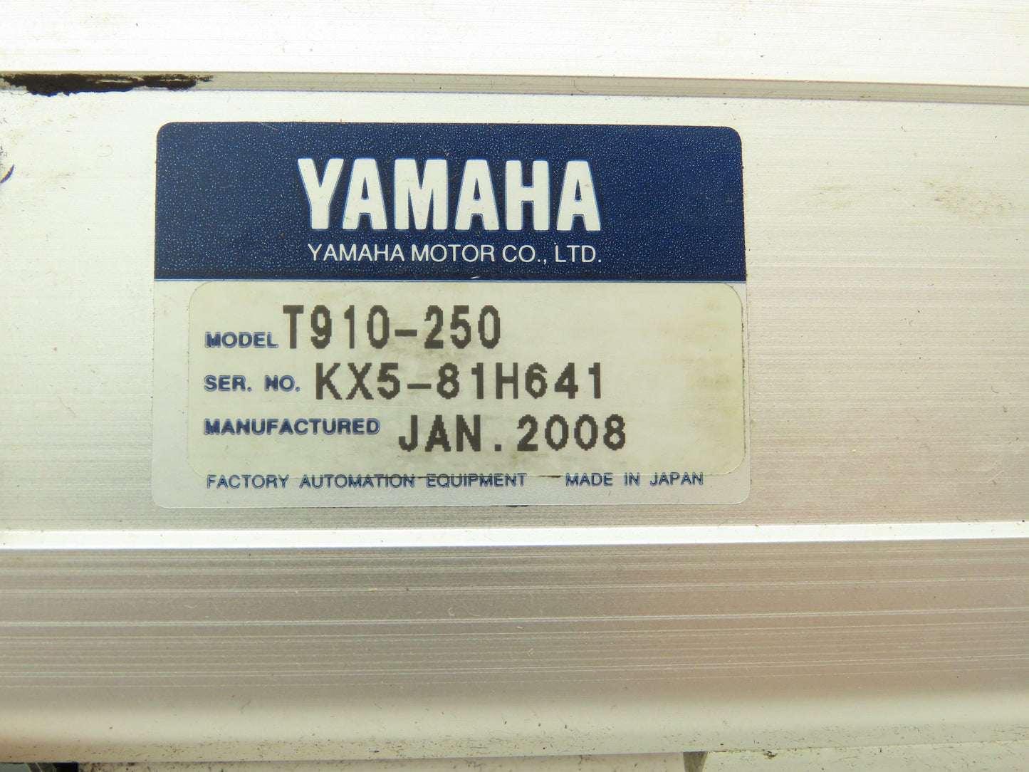 Yamaha T910-250 Servo Linear Actuator 250mm Travel Encoder Ballscrew