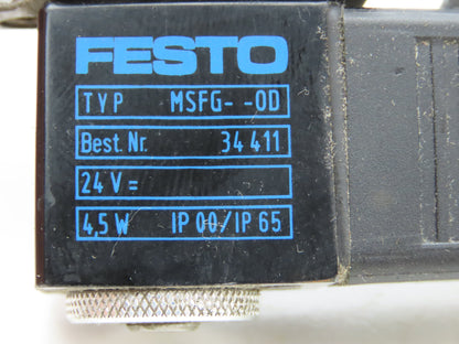 Festo MFH-3-1/8 Pneumatic Solenoid Valve 3/2-way 24VDC G1/8"  Lot of 4