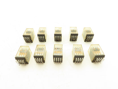 Fuji Electric HH54PW Miniature Control Relay 3A 24VDC Coil 4PDT Lot of 10