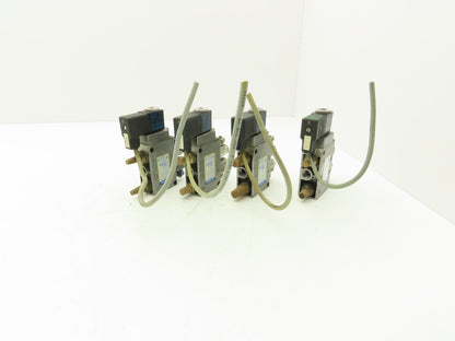 Festo MFH-5-1/4 Solenoid Valve 24vdc 5/2 G1/4" Flow Control Fittings  Lot of 4