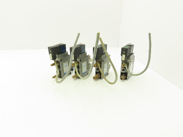 Festo MFH-5-1/4 Solenoid Valve 24vdc 5/2 G1/4" Flow Control Fittings  Lot of 4