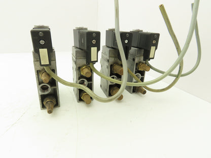 Festo MFH-5-1/4 Solenoid Valve 24vdc 5/2 G1/4" Flow Control Fittings  Lot of 4