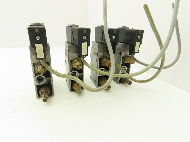 Festo MFH-5-1/4 Solenoid Valve 24vdc 5/2 G1/4" Flow Control Fittings  Lot of 4