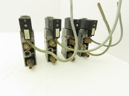 Festo MFH-5-1/4 Solenoid Valve 24vdc 5/2 G1/4" Flow Control Fittings  Lot of 4