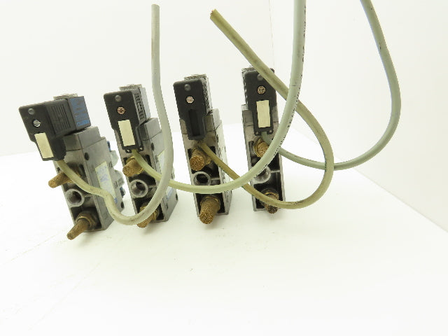 Festo MFH-5-1/4 Solenoid Valve 24vdc 5/2 G1/4" Flow Control Fittings  Lot of 4