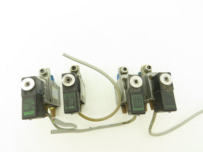Festo MFH-5-1/4 Solenoid Valve 24vdc 5/2 G1/4" Flow Control Fittings  Lot of 4