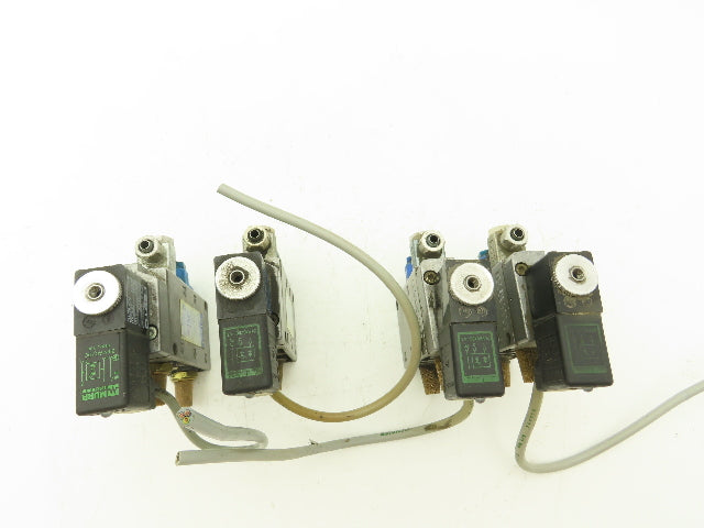 Festo MFH-5-1/4 Solenoid Valve 24vdc 5/2 G1/4" Flow Control Fittings  Lot of 4