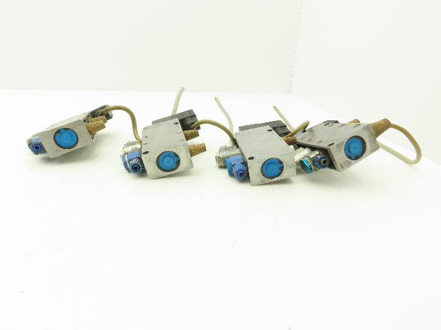 Festo MFH-5-1/4 Solenoid Valve 24vdc 5/2 G1/4" Flow Control Fittings  Lot of 4