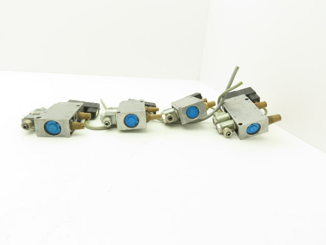 Festo MFH-5-1/4 Solenoid Valve 24vdc 5/2 G1/4" Flow Control Fittings  Lot of 4
